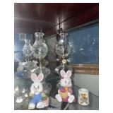 German porcelain miniature candle holder, 2 mini