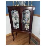 Wooden/ glass curio cabinet 24 x 43 x 12 inches