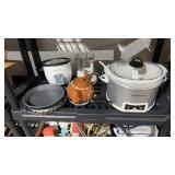 Slow Cooker, Chopper, cake pans, tea pot