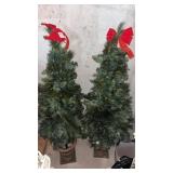 Two 3 Ft Christmas Trees