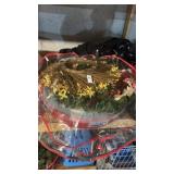 Two Christmas Wreaths In Cases