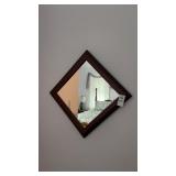 Diamond Wooden Wall Mirror