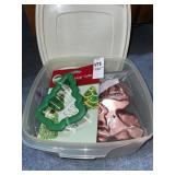 Rubbermaid container & Cookie cutters
