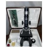 Vintage Stellar compound microscope with case
