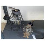 Outdoor glass decor & lantern