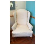Broyhill White Wingback Chair