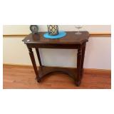Sofa Table with Mahogany Stain Finish NO CONTENTS