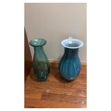 Two Teal Vases