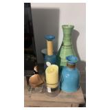 Lot of Blue Vases