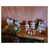 Assortment of Christmas houses & Christmas decor