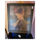 Vintage looking little girl 24in x 27.5in.