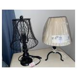 2 small table lamps