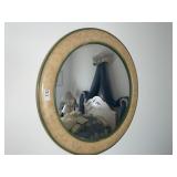 Large round wall mirror- 30 inches wide