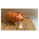 ENESCO Red Clay Piggy Bank