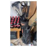 Golf Bag W Assorted Clubs
