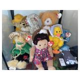 TY beanie babies & variety of plush