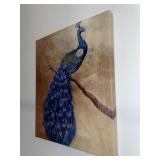 Peacock canvas artwork- 20  x 24 inches