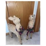 2 holiday deer decor - 18 inches h