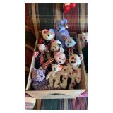 Box of Patriotic and Assorted Beanie Babies