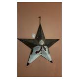 Snowman Metal Decor Star