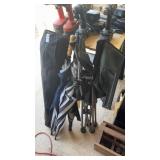 Lot of Folding Chairs and Umbrellas