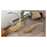 2 Pc Metal Geese Decor