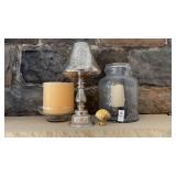 Candles, Glass Jar, Lamp Vase