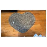 Braided Heart Rug & Window Valance Curtains