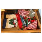 Cloth Napkins, table linens, tapersDrawer Lot