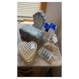 Vanity Trinket Boxes & Clock