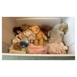 Collector Dolls, TY, doll clothesTote Lot