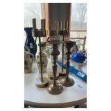 5 Brass Candle Holders