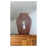 Pink Crackle Glass Vase