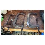 3 Large C-Clamps
