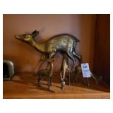 4 brass deer heavy