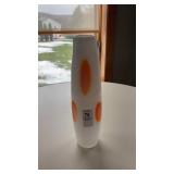 Orange and White Spotted Flower Vase