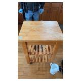 Wooden Cutting Board Kitchen Cart