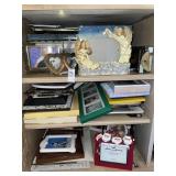 3 shelves lot- variety of picture frames