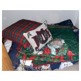 Holiday bedding- twin  & pillows
