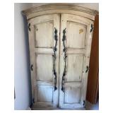 Large wooden armoire- decorative handles with