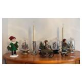 Lot of Christmas Decor Candles, Figures and More
