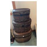 3 Faux Wicker Nesting Boxes