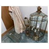 Glass chandelier & extra parts