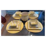 Vintage Temptations Old World Yellow 4 Pc Table