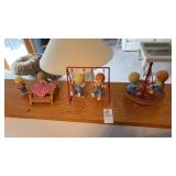 3 Pc Enesco Country Cousins Playset