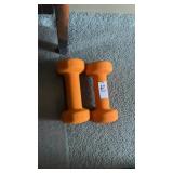 7 lb Orange Dumbbells