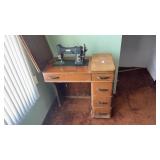 Vintage White Rotary Sewing Machine