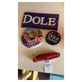 Dole/Kemp Campaign memorabilia