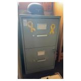 Metal 2 Drawer Filing Cabinet W Key