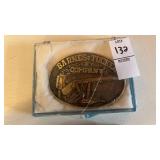 Brass Barnes and Tucker Company Belt Buckle
